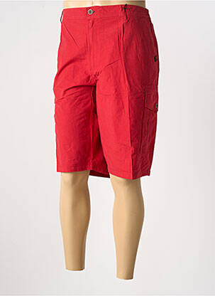 Bermuda tissage popeline taille normale rouge COFOX homme
