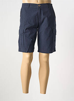 Bermuda tissage popeline taille normale bleu COFOX homme