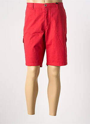 Bermuda tissage popeline taille normale rouge COFOX homme