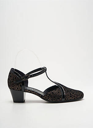 Sandales/nu pieds matière lisse talon de 4 à 6cm noir ARTIKA SOFT femme