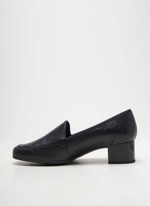 Mocassins tissage satiné talon de 4 à 6cm noir ARTIKA SOFT femme