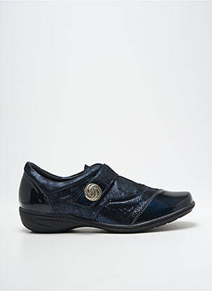 Chaussures de confort tissage vernis talon plat jusqu'à 3cm bleu ARTIKA SOFT femme