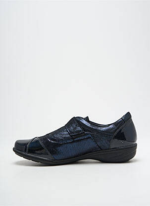 Chaussures de confort tissage vernis talon plat jusqu'à 3cm bleu ARTIKA SOFT femme