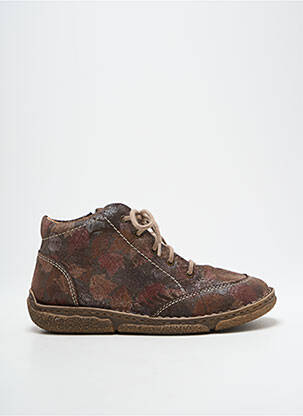 Bottines/boots matière lisse talon plat jusqu'à 3cm marron JOSEF SEIBEL femme