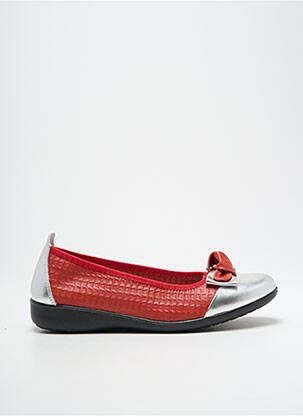 Ballerines matière lisse talon plat jusqu'à 3cm rouge INEA femme