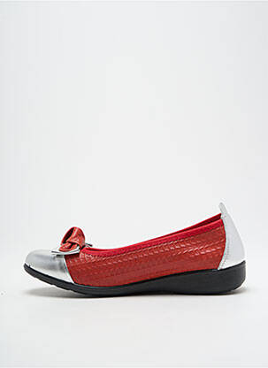 Ballerines matière lisse talon plat jusqu'à 3cm rouge INEA femme