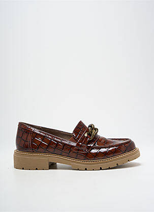 Mocassins matière lisse talon plat jusqu'à 3cm marron JANA femme