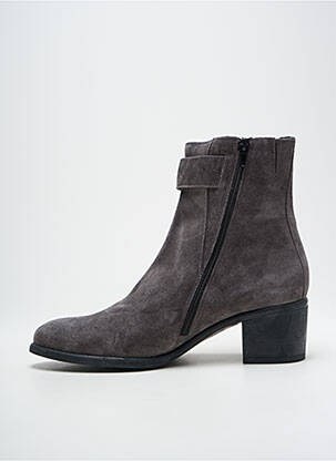 Bottines/boots nubuck talon de 4 à 6cm gris GEO-REINO femme