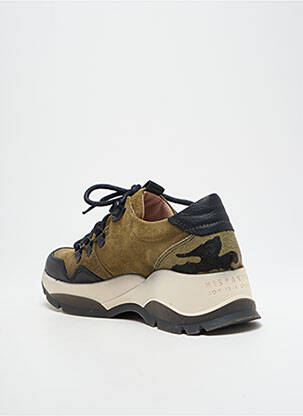 Baskets nubuck talon de 4 à 6cm vert HISPANITAS femme