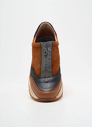 Baskets nubuck talon de 4 à 6cm marron HISPANITAS femme