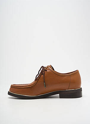 Derbies tissage satiné talon plat jusqu'à 3cm marron LES TROPEZIENNES PAR M.BELARBI femme