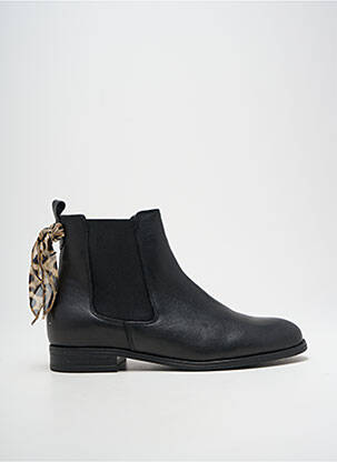 Bottines/boots matière lisse talon plat jusqu'à 3cm noir GOODSTEP femme