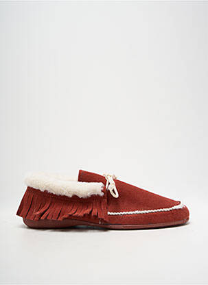 Chaussons/pantoufles fermeture lacets talon plat jusqu'à 3cm orange SOIR ET MATIN femme