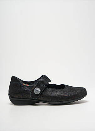 Ballerines fermeture scratch talon plat jusqu'à 3cm noir MOBILS femme