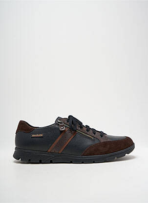 Baskets fermeture zip et lacets bout rond noir MOBILS homme