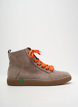 Bottines/boots bout rond talon plat jusqu'à 3cm beige JANA femme