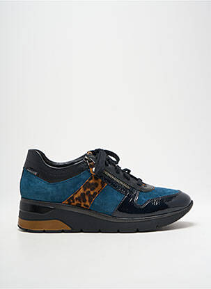 Baskets nubuck talon de 4 à 6cm bleu MEPHISTO femme