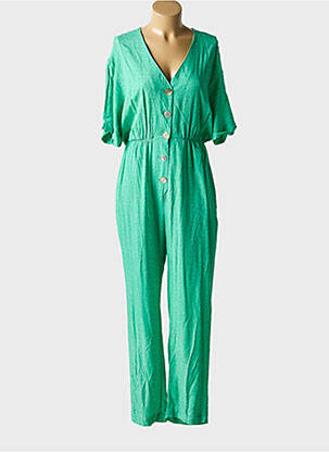 Combi-pantalon manches courtes manches courtes vert LAST QUEEN femme