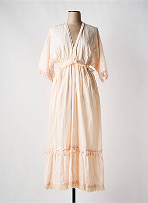 Robe longue manches courtes manches courtes rose STELLE femme