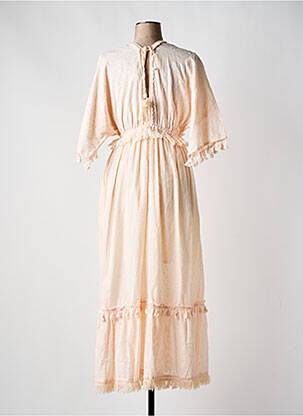 Robe longue manches courtes manches courtes rose STELLE femme
