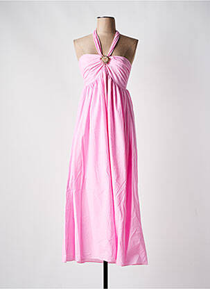 Robe mi-longue sans manche sans manche rose JS MILLENIUM femme
