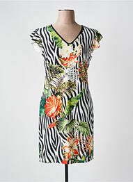 Robe mi-longue manches courtes manches courtes noir 101 IDEES femme