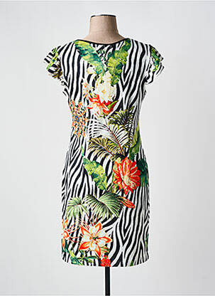 Robe mi-longue manches courtes manches courtes noir 101 IDEES femme