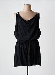 Robe mi-longue tissage crêpe sans manche noir BOHOCHIQUE femme
