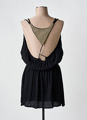 Robe mi-longue sans manche sans manche noir BOHOCHIQUE femme