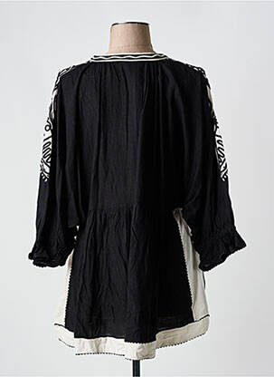 Tunique manches longues col v noir BOHOCHIQUE femme