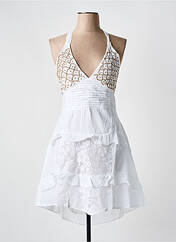 Robe courte blanc GIPSY QUEEN pour femme seconde vue