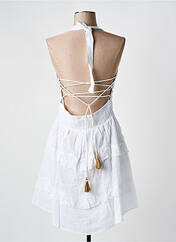 Robe courte blanc GIPSY QUEEN pour femme seconde vue