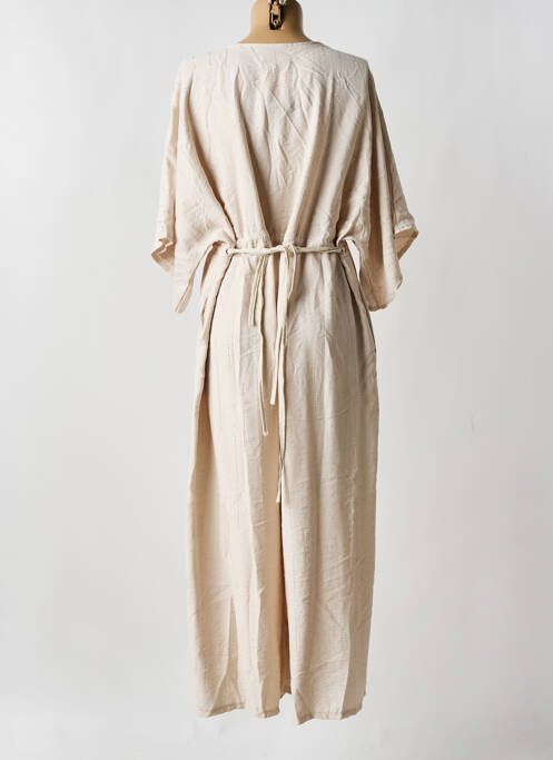 Combi-pantalon col v manches 3/4 beige ONE femme