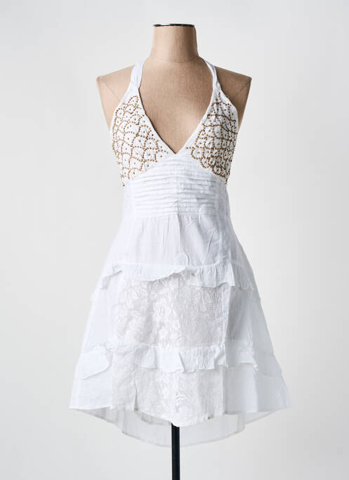 Robe courte blanc GIPSY QUEEN pour femme