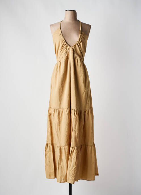 Robe longue marron JS MILLENIUM pour femme