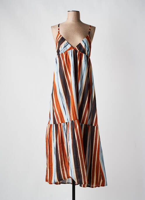 Robe longue marron Y.TWO pour femme