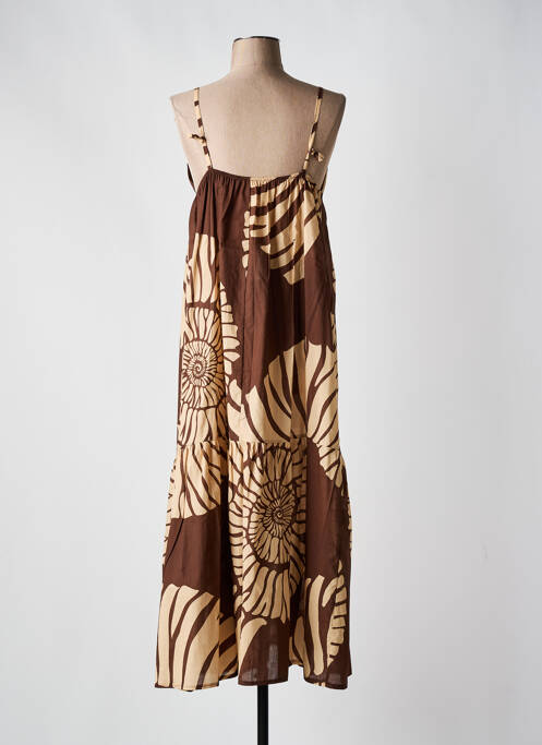 Robe mi-longue marron Y.TWO pour femme