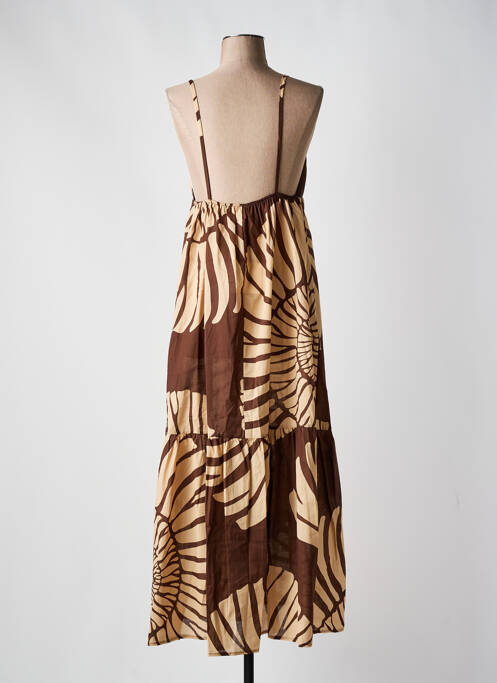 Robe mi-longue marron Y.TWO pour femme