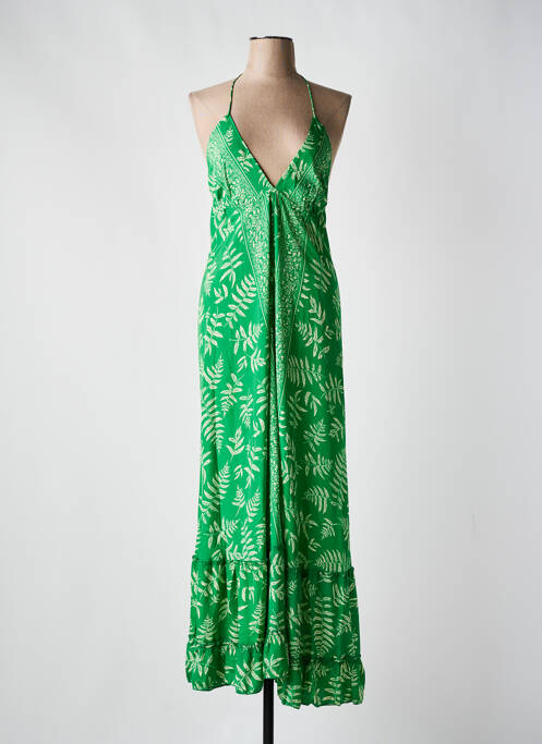 Robe mi-longue vert GOA pour femme