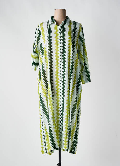 Robe mi-longue vert SUMITRA pour femme