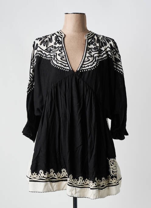 Tunique manches longues noir BOHOCHIQUE pour femme