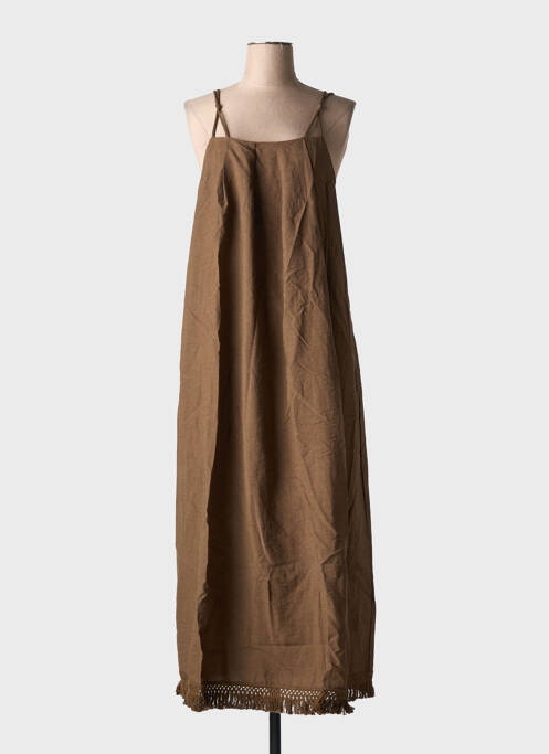 Robe longue marron DAPHNEA pour femme