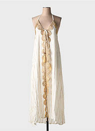 Robe mi-longue sans manche sans manche or CHERISH femme