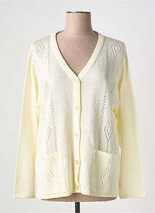 Gilet manches longues fermeture boutonnée sur le devant beige BONNETERIE CREUSOISE femme