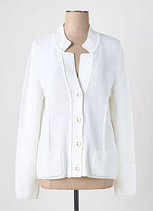 Gilet manches longues coupe cintrée blanc CHASSAGNARD femme