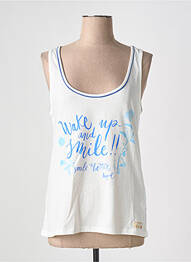 Débardeur stretch sans manche blanc DESIGUAL femme
