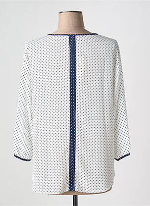 Blouse col rond manches 3/4 blanc TINTA STYLE femme