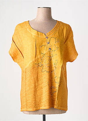 T-shirt coupe droite manches courtes orange KALISSON femme