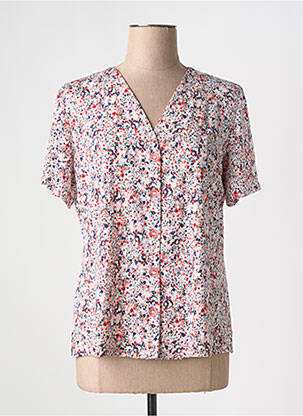 Chemisier manches courtes manches courtes blanc GEVANA femme