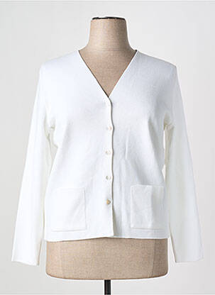 Gilet manches longues coupe cintrée blanc CHASSAGNARD femme